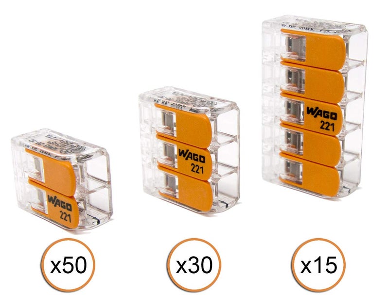 WAGO 221-61x Lever-Nuts 10AWG 95pc Compact Wire Connector Assortment - Image 2